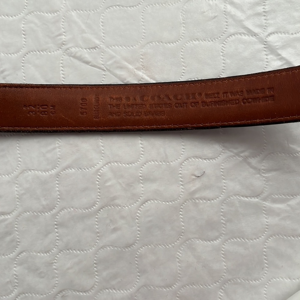 Coach vintage burgundy leather belt with brass buckle #5700 - Picture 2 of 6